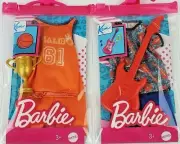 Barbie Ken Career Fashion Basketball Guitar Player clothing pack lot of 2