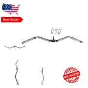 Solid Steel Tricep Press Down Bar with Rubber Handgrips - Versatile Gym Tool