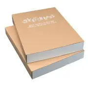 Kraft Cover Drawing Notebook & Sketchbook – Set of 2 Blank Plain Sketch Books...