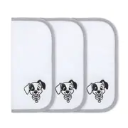 3pc Disney Dogs Print Bathtime Soft Face Washers Infant/Baby Nursery Decor