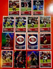 2022 Panini NFL Sticker/Foil/Card Collection 15 Sticker Team Bundle 49ERS LOT