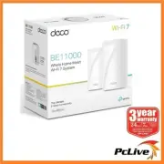 TP-Link Deco BE65 PRO 2 Pack BE11000 Whole Home Mesh WiFi7 System Tri-Band 2x 5G