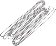 Homoyoyo Stainless Steel Ball Chain 3.2mm Diameter with 10 Connectors for Diy Keychains Dog Tags Pendant Necklaces