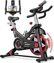 [pooboo] Exercise Bike, Stationary Bike for Home Gym, Magnetic Resistance Indoor Cycling Bike w/Comfortable Seat Cushion & Tablet Mount, Silent Belt Drive Indoor Bike for Cardio Workout