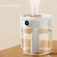 在飛比找momo購物網優惠-【HONDONI】升級版銀離子2L智能濕度顯示雙噴霧化水氧機