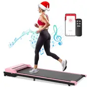 ADVWIN Walking Pad, Electric Treadmill Walking Pads Home Office Gym Exercise Fitness, Bluetooth Speaker, APP Control and Remote Control, 120KG Capacity