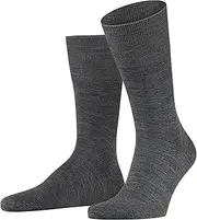 [FALKE] Men's Airport Socks Merino Wool Cotton Black Grey More Colours Thin Light Warm Plain Without Pattern For Summer Or Winter Dress Or Casual Looks 1 Pair