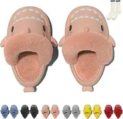 [Jfxgjuv] Sharklas Polares, Sharklas Originales Kids Polares, Detachable Soft-Soled Warm Non-Slip Slippers, Summer and Winter Shark Slides