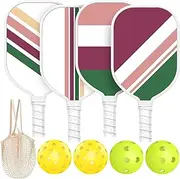 Pickleball Paddles Set USAPA Approved, Lightweight and Durable with Unique Design, USAPA Approved Pickleball Paddles Set of 4, 4 Pickleball Balls, Pickleball Bag, Pickleball Paddles