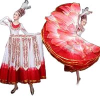 在飛比找蝦皮商城精選優惠-特價新疆舞蹈表演服裝開場舞大擺裙演出服女大氣合唱現代鮮花變色