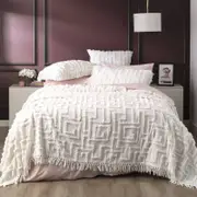 Renee Taylor Riley White Vintage Washed Coverlet Set