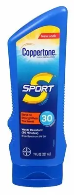 Coppertone SPF 30 Sunscreen Lotion Broad Spectrum Water Resistant 7 Ounce 6 Pack