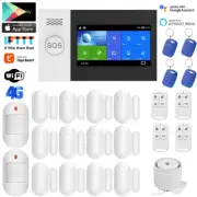 Z38 TUYA WiFi+AU 4G Home Burglar Security Alarm System W/ Touch Keypad PIR DOOR