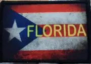Puerto Rico Flag Patch Florida W/ Hook & Loop Fastener Camouflage Tactical