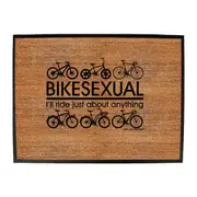 Cycling Rltw Bikesexual - Funny Novelty Doormat Man Cave Floor mat