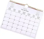 2025 Calendar - Wall Mounted Monthly Organizer | Multilingual Coil Planner, User-friendly Bedroom Planning Chart, School Schedule Tracker For Classroom Scheduler, Office Agenda, Home Kitchen