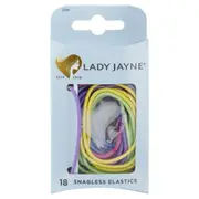 Lady Jayne Snagless Elastics Assorted 18 Pack