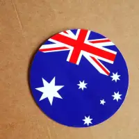 在飛比找博客來優惠-【國旗商品創意館】澳洲國旗圓形抗ＵＶ、防水貼紙／Austra