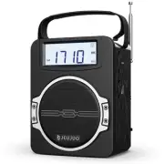 Radio Portable AM FM Digital Radios Clock Radio with Bluetooth 5 Watts Loud S...