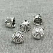 6pcs of 925 Sterling Silver Lotus Bead Caps Spacer Cones