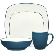 Noritake Colorwave Blue Square 16Pc Dinnerware Set, Service for 4