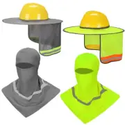 Ultrafun 4 Pcs Hard Hat Sun Shade Full Brim Mesh Balaclava Neck Sun Protectio...