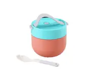 Soup Cup Food Grade Rust-proof Plastic Meal Prep Lunch Container Bowl Soup Box for Home-Sky Blue A