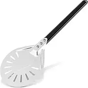 Pizza Turning Peel, 8Inch Aluminum Perforated Pizza Peel Turner with Detachable Handle, Lightweight Pizza Spatula, Pizza Transfer Peel, Pizza Oven Accessories for Pizza Lovers Baking Bread (8 Inch)