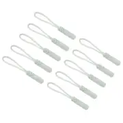 Zipper Pulls Extension Handle Cord, 10 Pack Plastic Cylindrical Head, Grey