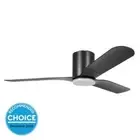 Iluka Hugger 52" DC Eglo Ceiling Fan and LED Light in Black