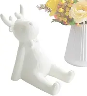 Smartphone Stand - Deer Shape Phone Holder Desktop - Ceramic Electronics Cradle, Tabletop Animal Ornament for Library, Cafe, Classroom, Home