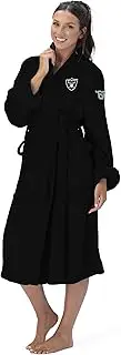 Northwest The Company Official NFL Las Vegas Raiders S/M Silk Touch Bath Robe with Number, Black, 25" x 47", Black, Small-Medium