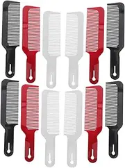 OSOLADY Barber Comb Set 12pcs Styling Tool for Men Women Professional Hair Cutting Comb Vintage Plastic Hairdressing French