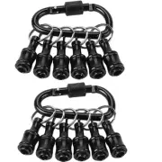 Upgrade 12Pcs Bit Holder With Black Carabiner 1/4 inch Hex Shank Aluminum All...