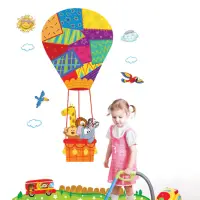 在飛比找Yahoo奇摩購物中心優惠-Pond’s 無痕壁貼 童趣熱氣球 ABC1051 超大尺寸