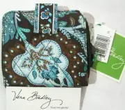Vera Bradley JAVA BLUE Mini ZIP WALLET Coin ID for PURSE Tote BACKPACK Bag NWT
