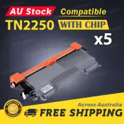 5x TN2250 Toner for Brother HL2240D,HL2242D,HL2250DN,HL2270DW,MFC7362,MFC7360