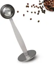 Coffee Scoop Stainless Steel Tablespoon Measure Spoon Bean Espresso Press Tamper