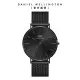 【Daniel Wellington】DW 男錶 Classic Onyx 40mm 寂靜黑米蘭金屬錶(DW00100632)