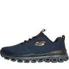 SKECHERS Men's Glide Step Fasten Up Navy/​Orange Shoes