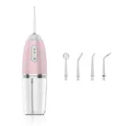 4-in-1 Cordless Oral Irrigator Rechargeable Portable Water Flosser -Pink