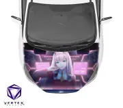 Zero Two 02 Darling Franxx Anime Hood Wrap Weatherproof Vinyl Decal 50" X 60"