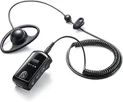 Sanwa Supply MM-WGS4 Wireless Guide System, Parent Unit Switchable Type, Earphones with Microphone, Strap, Two-Way Communication, Up to 255 Participants, USB Charging