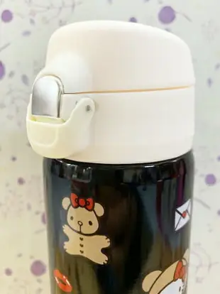 【震撼精品百貨】凱蒂貓 Hello Kitty 日本SANRIO三麗鷗 KITTY不鏽鋼保溫瓶(450ML)-口紅熊#11559 震撼日式精品百貨