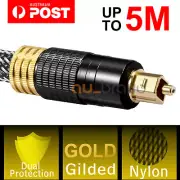 Premium Gold Plated Toslink Optical Fiber Audio Cable SPDIF Surround Sound AU