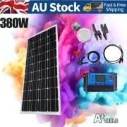 380W Solar Panel Complete Kit 12V Mono Fixed Home Camping Boat Battery Charging