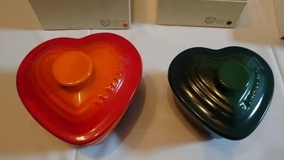 Le Creuset enamel containers, 2 sets, cookware