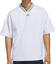 [adidas] Golf Pullover Beyond The Course Twist Weave Water Repellent Short Sleeve Pullover Men's, White