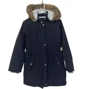 Member's Mark Navy Hooded Parka Jacket NWT XL Size 14/16