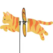 Premier Kites Orange Tabby Cat Yard Spinner Wind Spinner